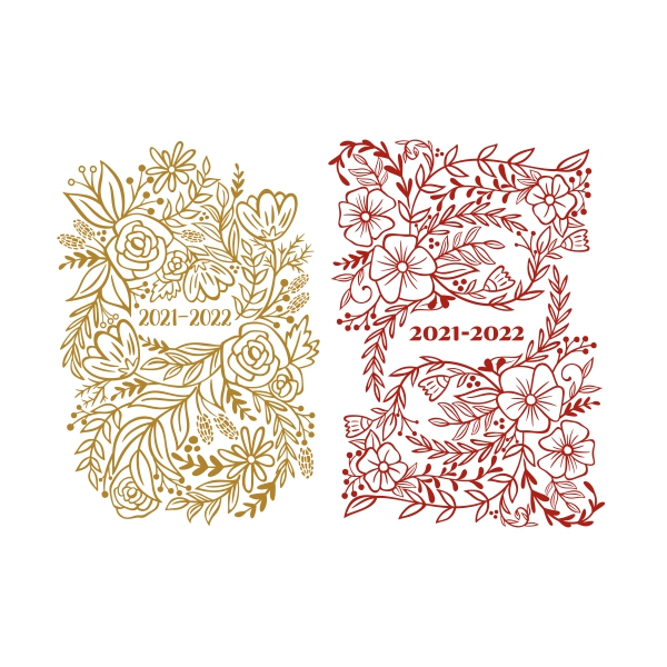 Floral Flourish Cover 2021 - 2022 SVG Cuttable Designs