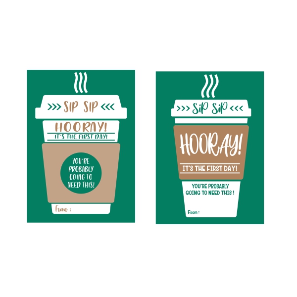 Sip Hooray Coffee Cup Cuttable Designs