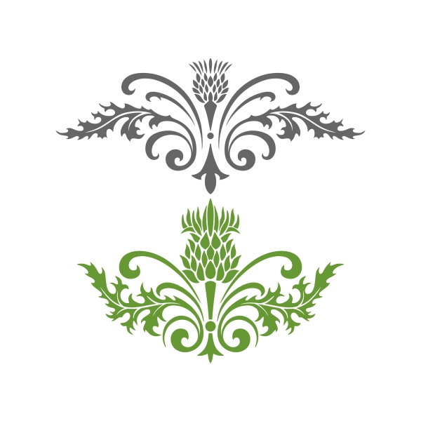 Scottish Thistle Flower Art SVG Cuttable Designs