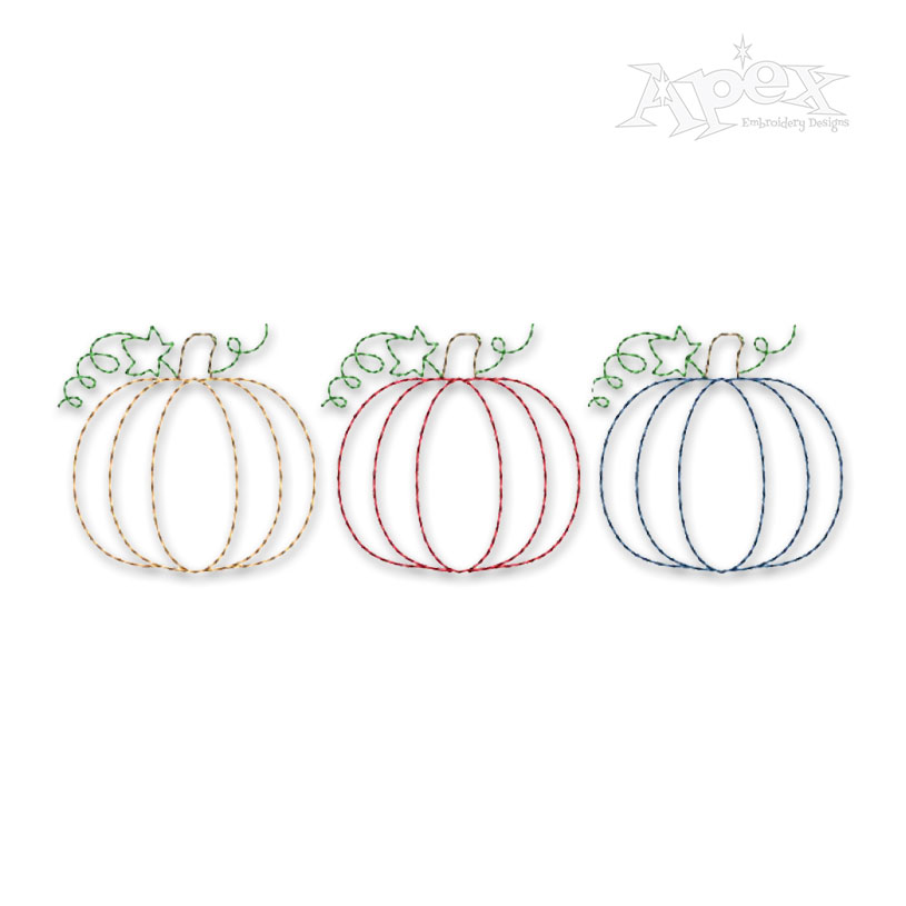 Pumpkins Pack Sketch Embroidery Designs
