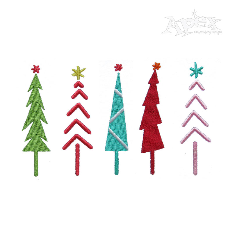 Christmas Tree Pack Embroidery Design