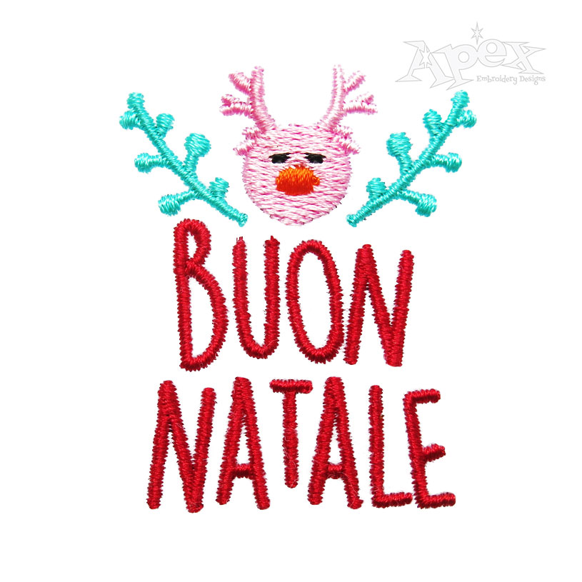 Buon Natale Embroidery Design