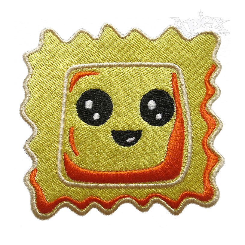 Cute Cartoon Ravioli Embroidery Design