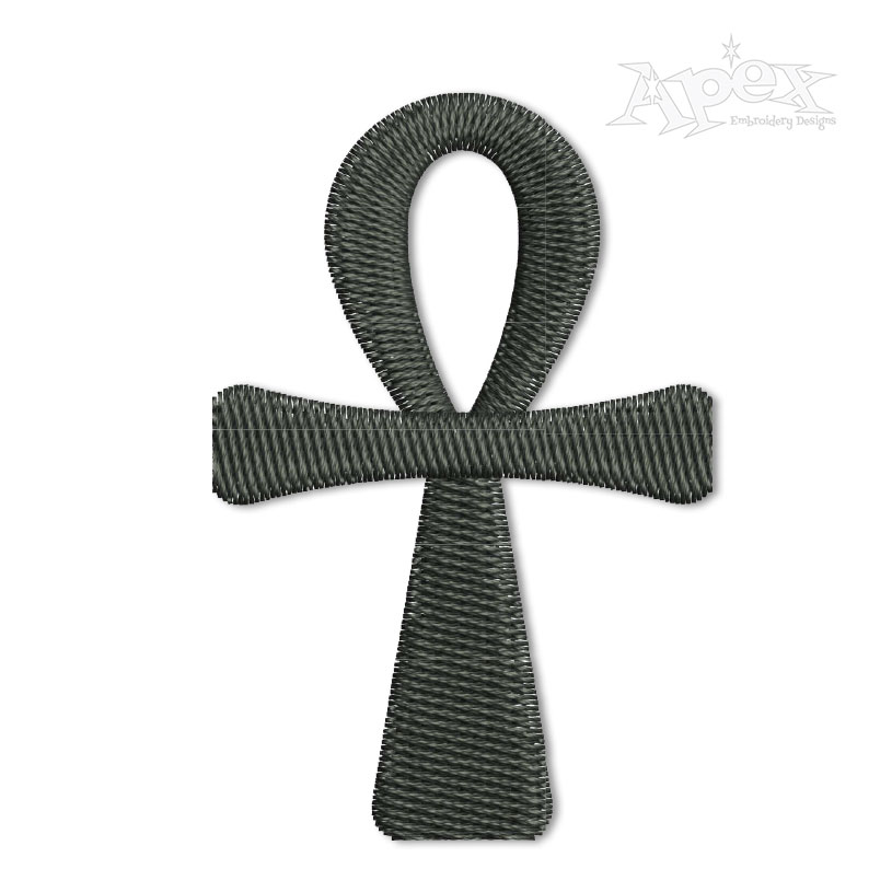Ancient Egyptian Ankh Symbol Embroidery Design