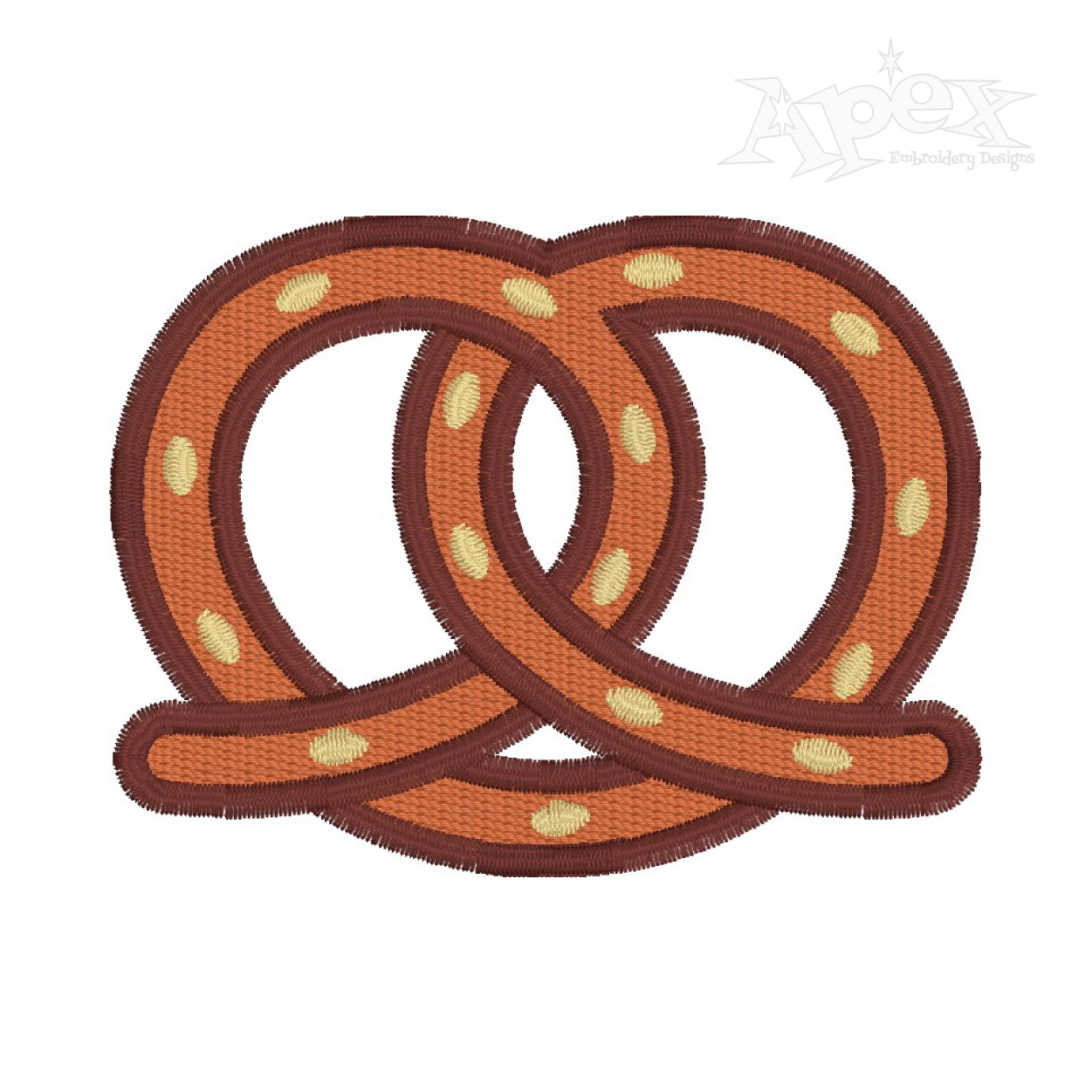 Toasted Pretzel Embroidery Design