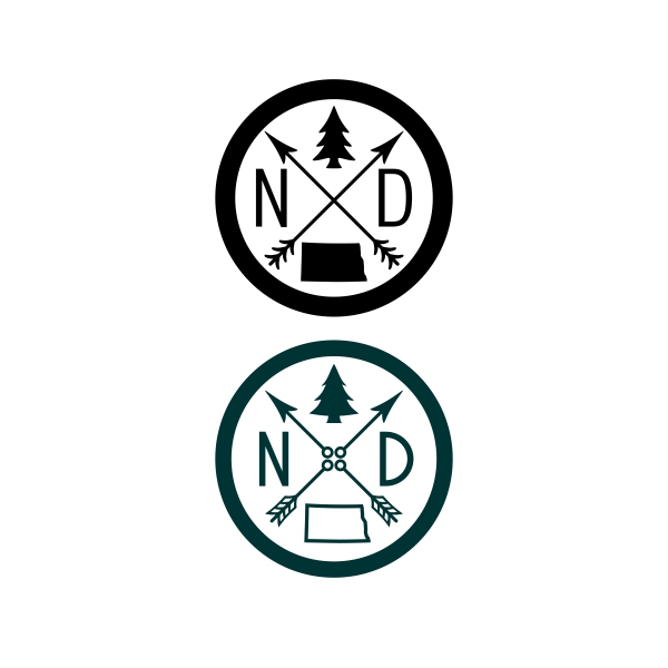 North Dakota Crossed Arrows SVG Cuttable Designs