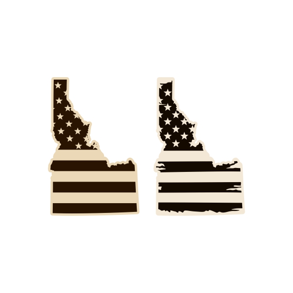 Idaho Stars and Stripes SVG Cuttable Designs