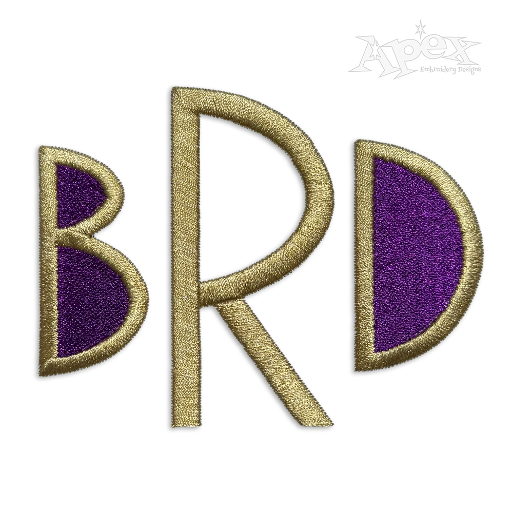 Parsion Machine Embroidery Font - Apex Designs Letters