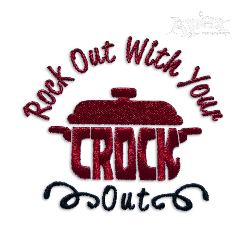 Rock Out With Crock Out Machine Embroidery Design