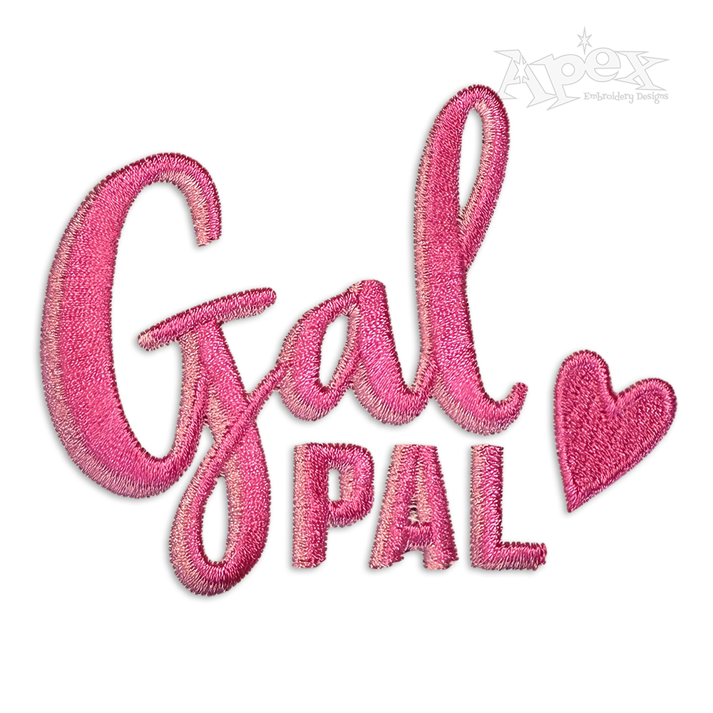 Gal Pal Best Friends Machine Embroidery Design