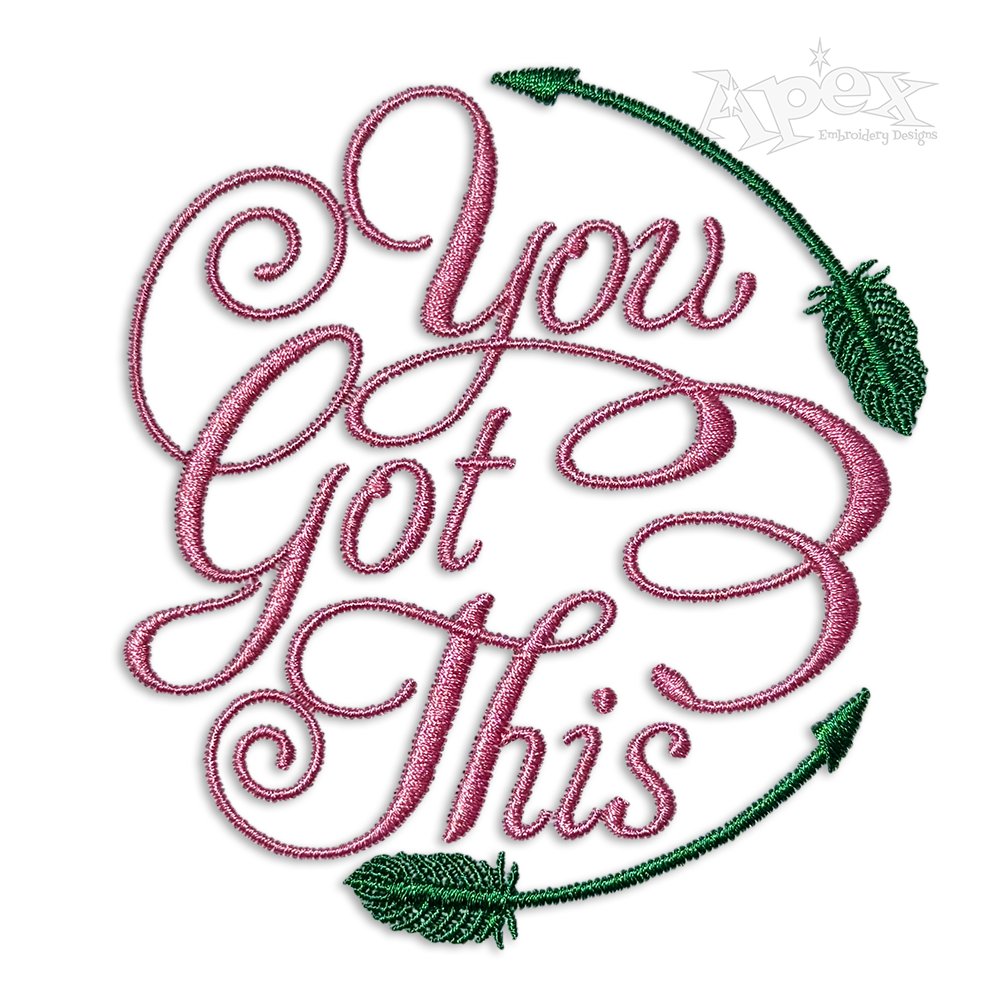 You Got This Arrow Machine Embroidery Design by Apex
