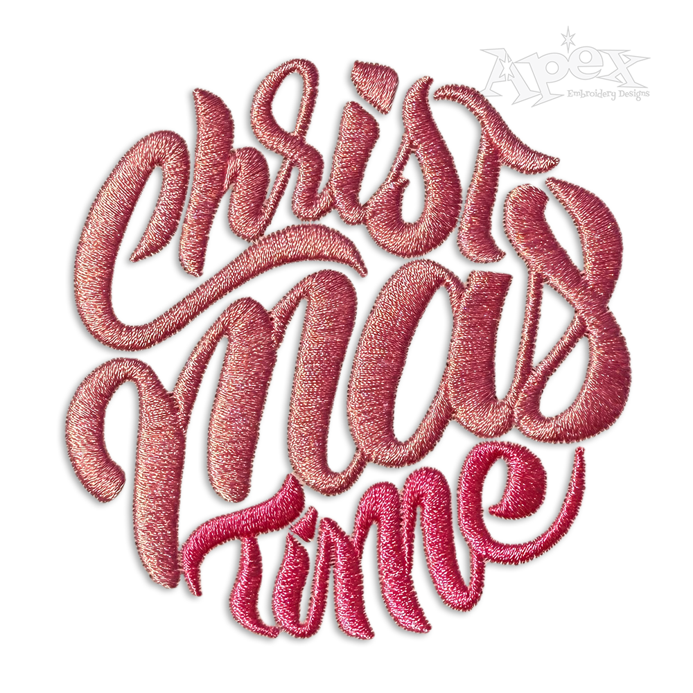 Christmas Time Machine Embroidery Design by Apex