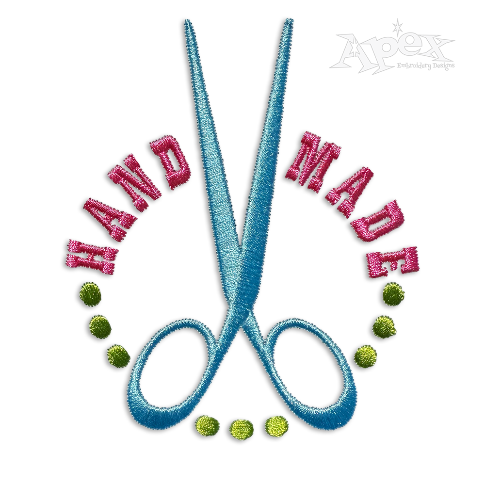 Handmade Crafter Scissor Machine Embroidery Design by Apex