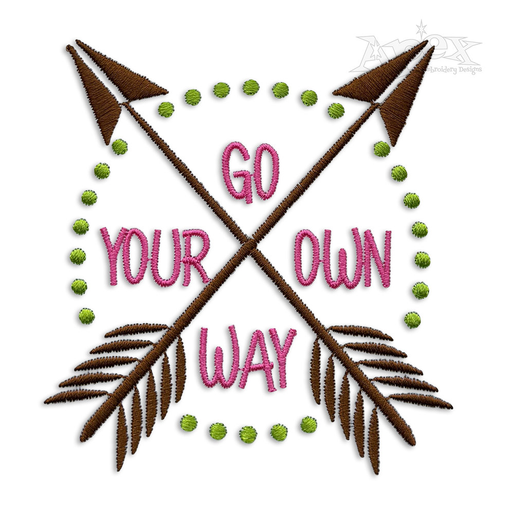 Go your own way meme Machine Embroidery Design by Apex