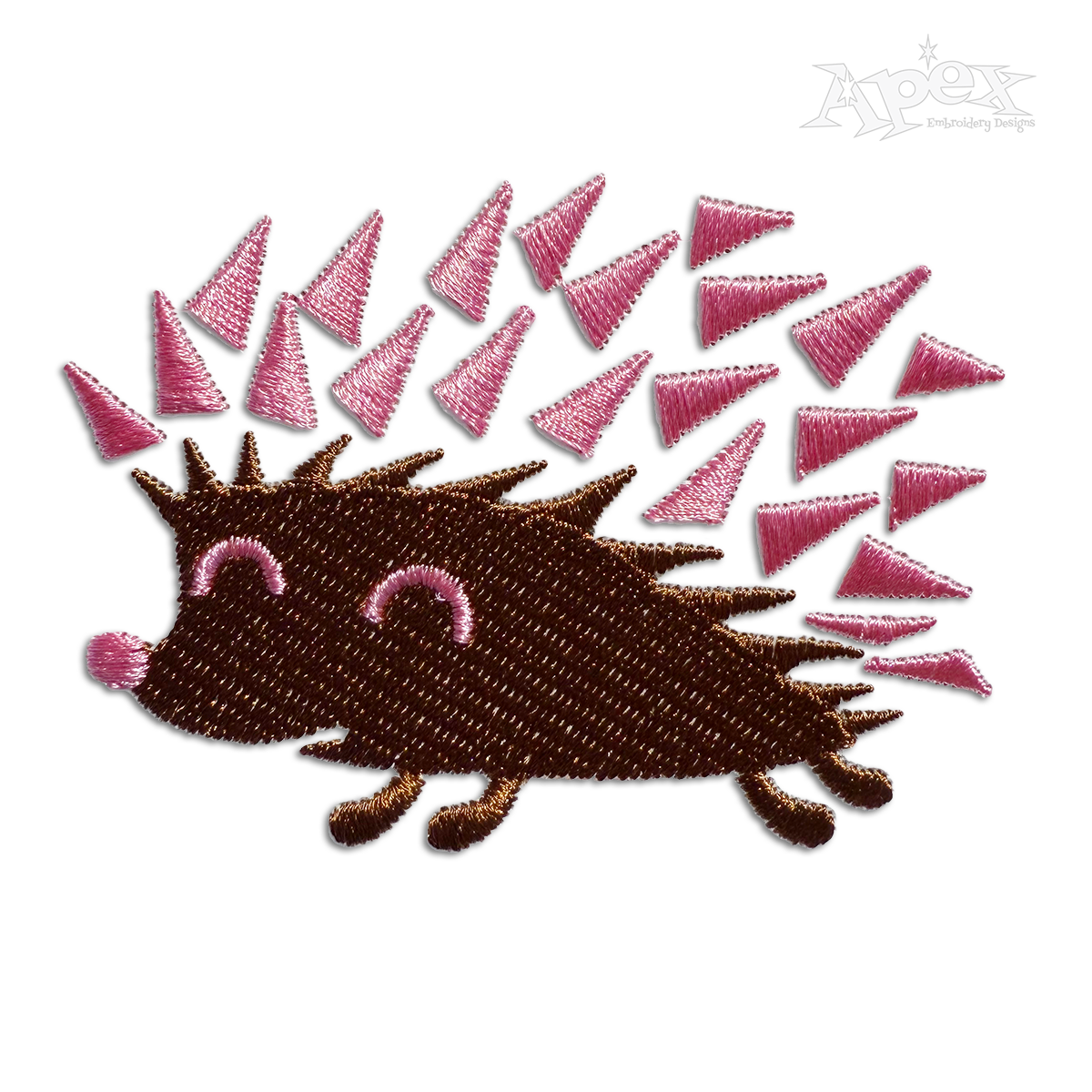 Hedgehog Cute Machine Embroidery Design by Apex Digitizing