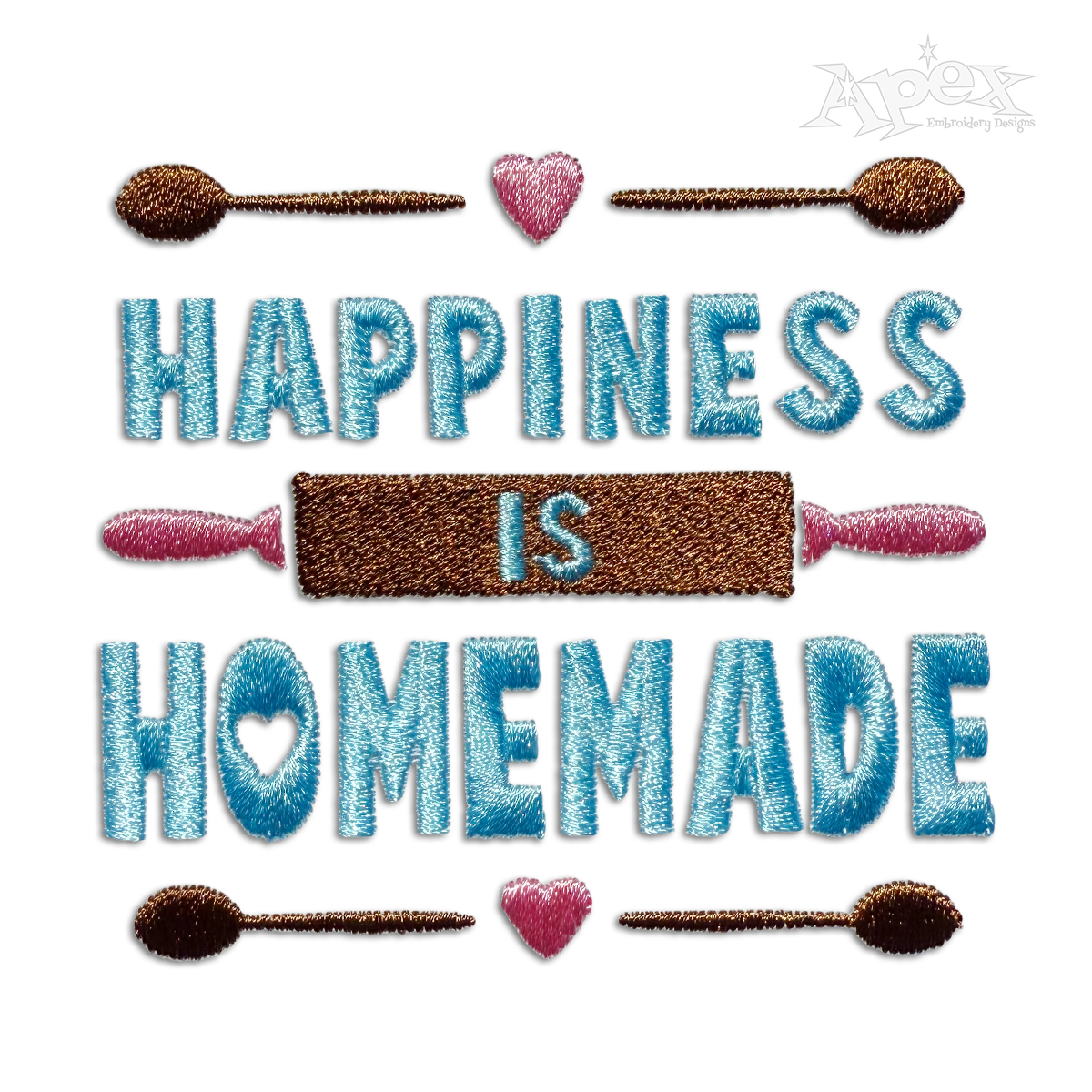 Happiness is Homemade Machine Embroidery Design by Apex