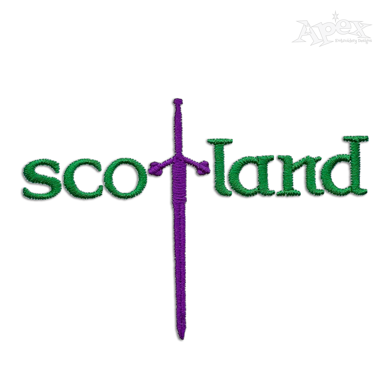 Scottish Claymore Sword Scotland Machine Embroidery Design Digitized 