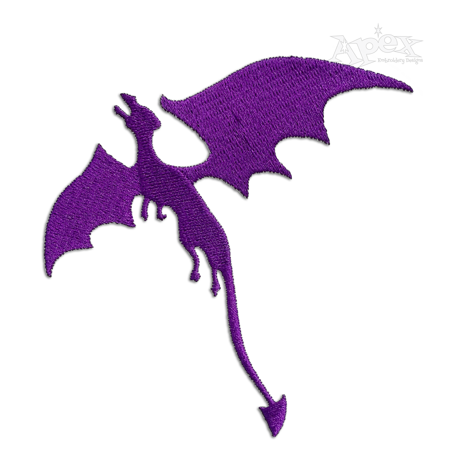 Flying Dragon Machine Embroidery Design by Apex Digitized
