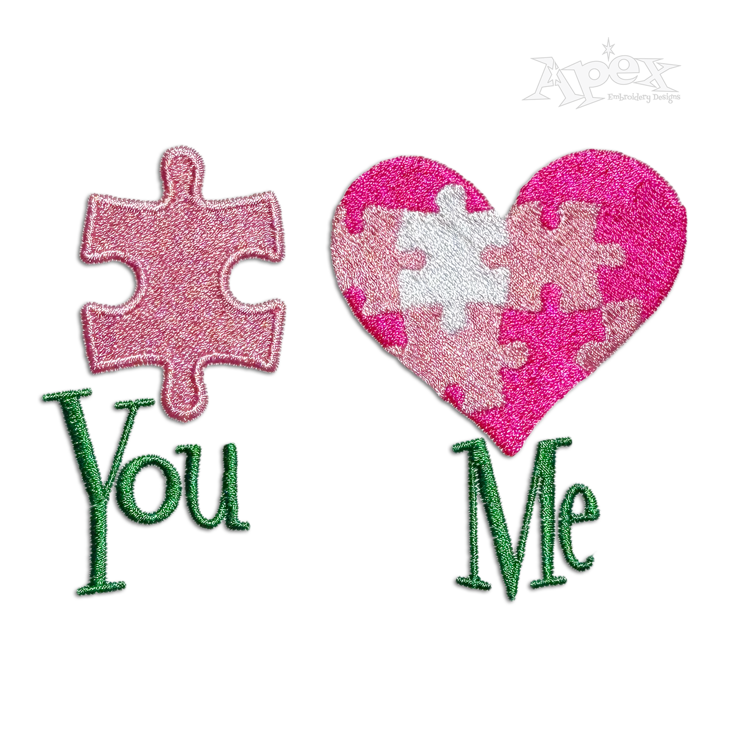 You've Got a Piece of My Heart Puzzle Embroidery Design | Apex